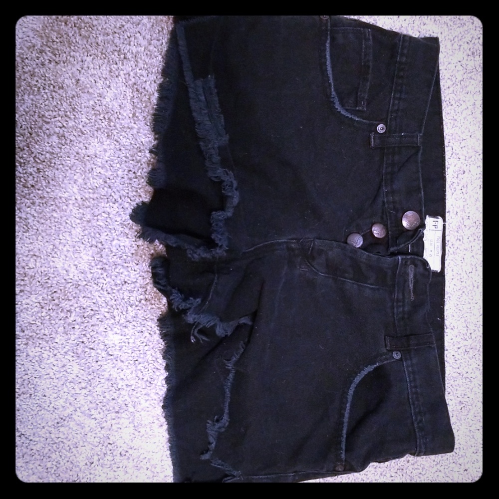 Free People denim shorts